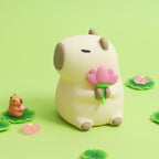 CapyGlow - Dolce lampada da notte LED con morbida luce calda e affascinante design di Capybara