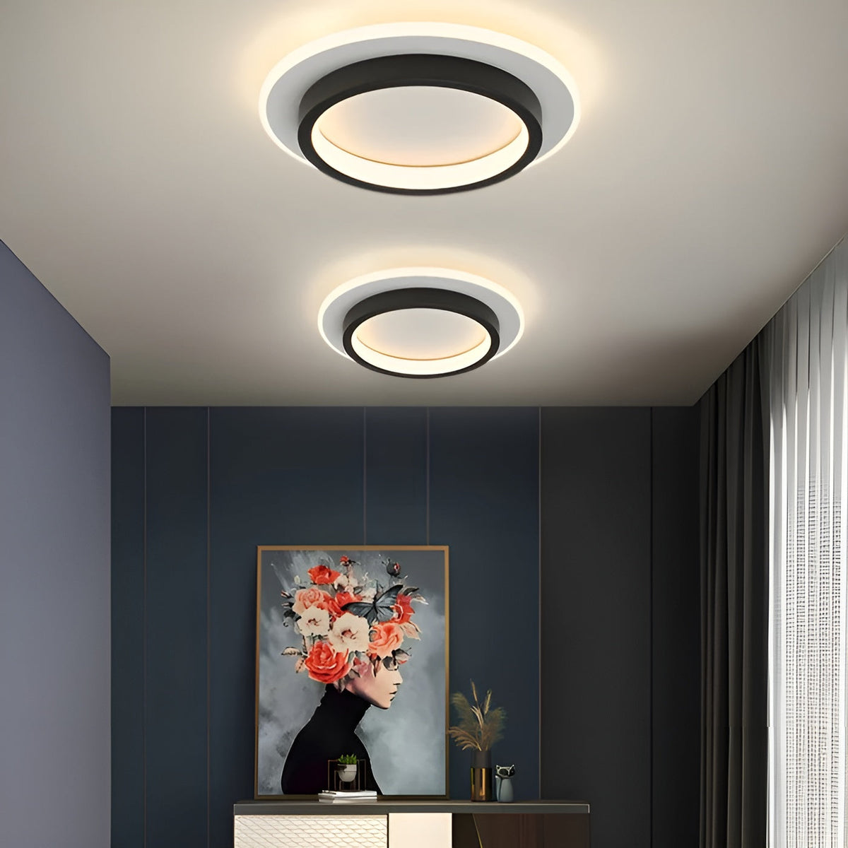 Lampada da soffitto rotonda – Design snodato e moderno | Perfetta per soggiorni e sale da pranzo