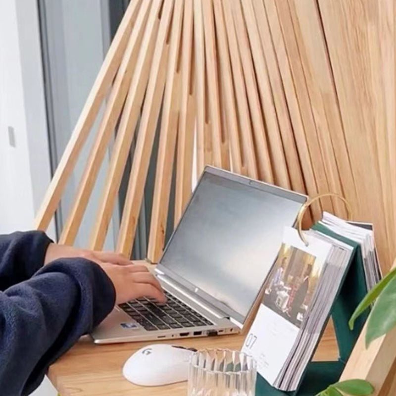 Scrivanie in Legno Massello a Semicerchio Creativo Contemporaneo 1-Piano per Ufficio Casa