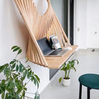 Scrivanie in Legno Massello a Semicerchio Creativo Contemporaneo 1-Piano per Ufficio Casa