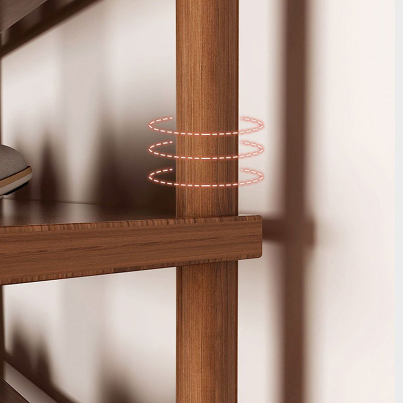Cilindro Rettangolare Moderno Minimalista in MDF e Legno di Pino per Scarpe, 6/7 Ripiani per Ingressi