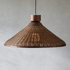 Lampada a Sospensione LED Silva Design Retro Rattan Soggiorno/Ristorante/Hotel