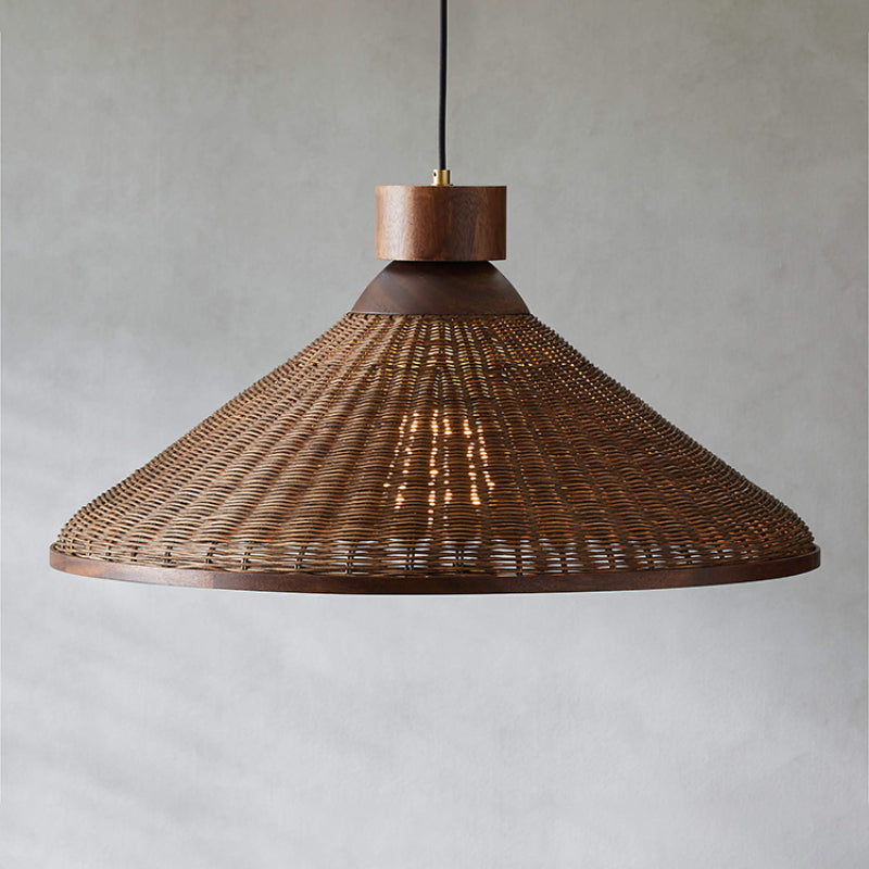 Lampada a Sospensione LED Silva Design Retro Rattan Soggiorno/Ristorante/Hotel