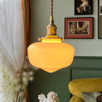 Lanterna Vintage Nordica Ottone Vetro 1-Luce Sospensione