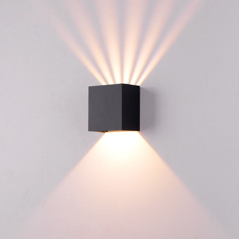 Lampada da Parete LED Moderna Quadrata in Alluminio Impermeabile da Esterno