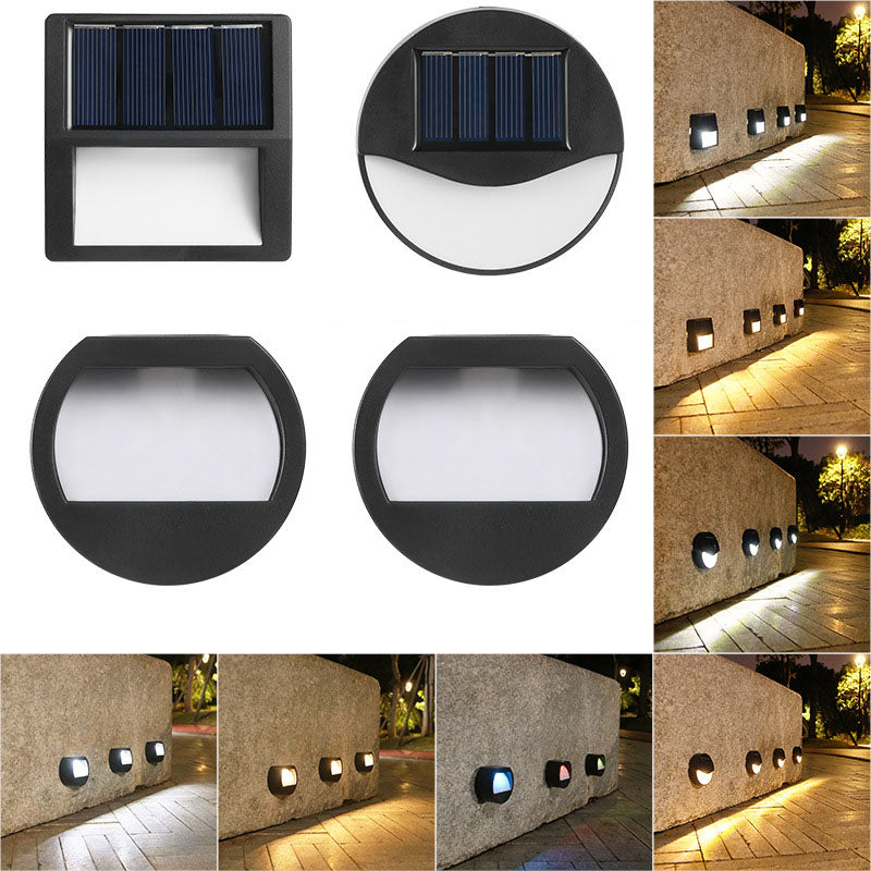 Luce da Esterno a LED Solare Rotonda Quadrata Moderna Minimalista Impermeabile per Passi da Patio