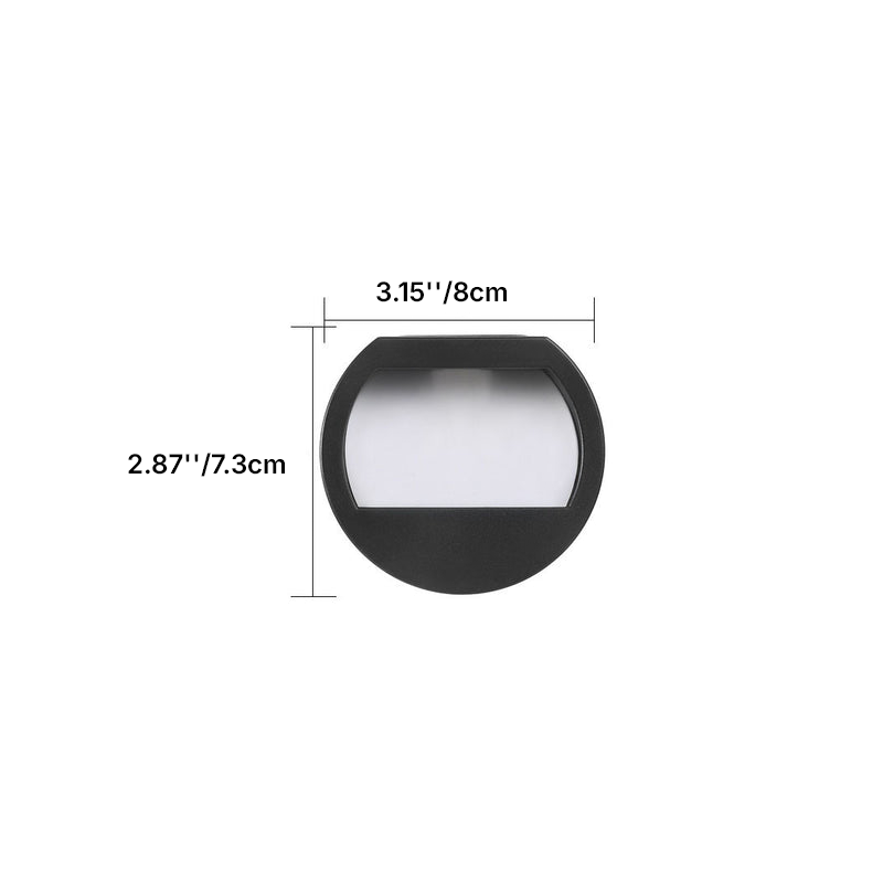 Luce da Esterno a LED Solare Rotonda Quadrata Moderna Minimalista Impermeabile per Passi da Patio