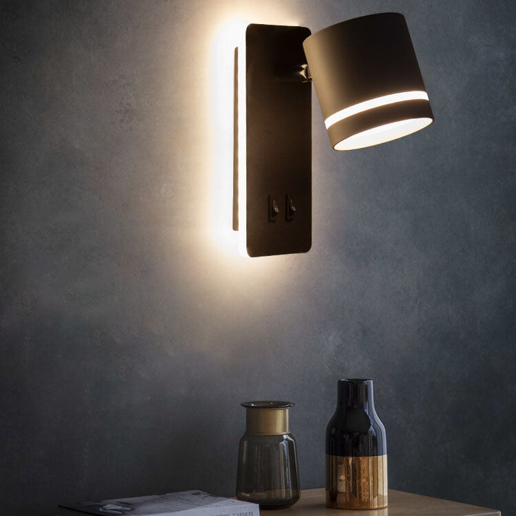Faretto quadrato nordico contemporaneo in ferro, orientabile, lampada da parete LED per soggiorno e camera da letto