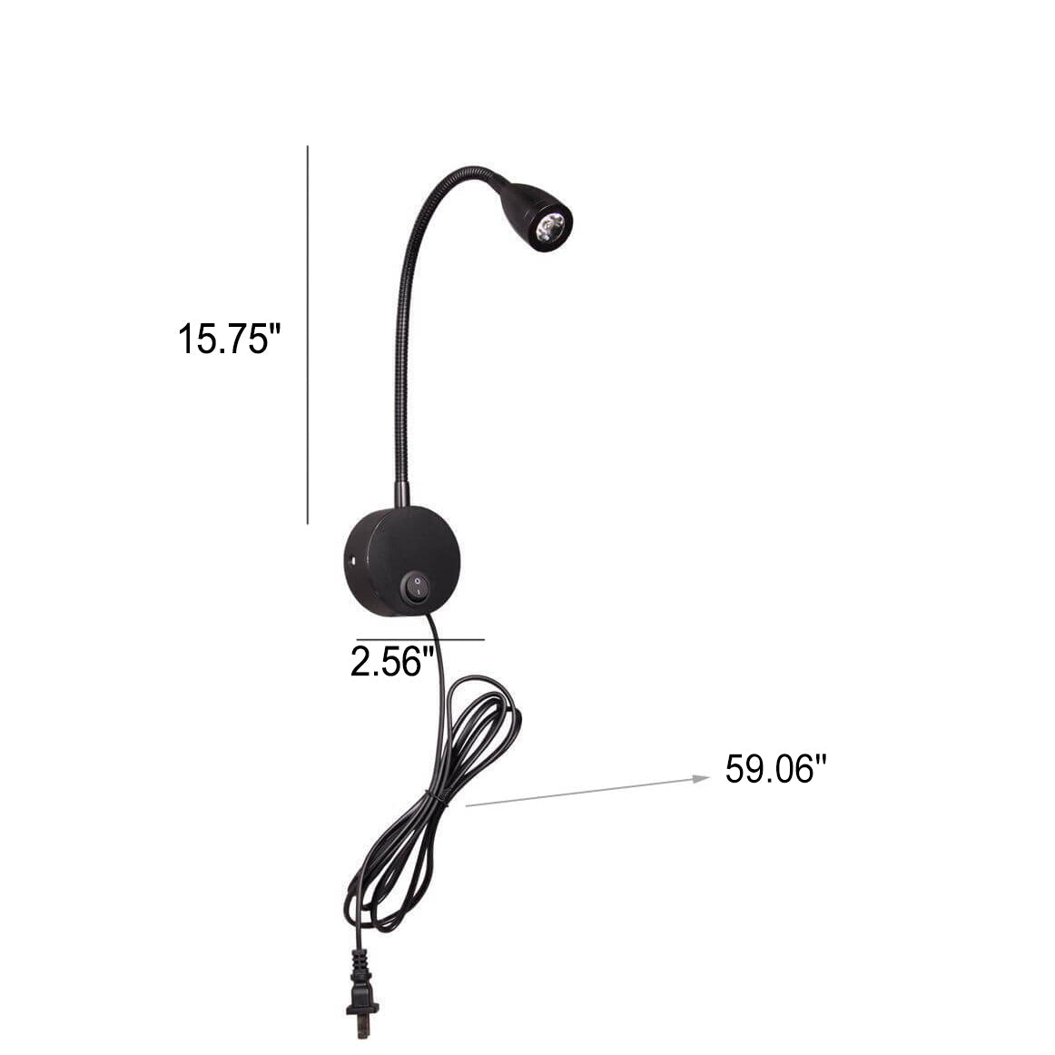 Lampada da parete LED rotante semplice e moderna