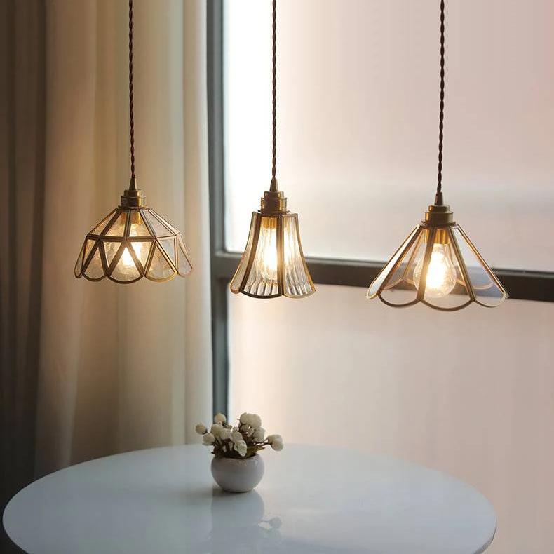 Lampada a Sospensione Vintage in Ottone Stile Nordico