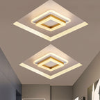 Lampada da soffitto LED a incasso quadrata circolare in acrilico semplice nordico