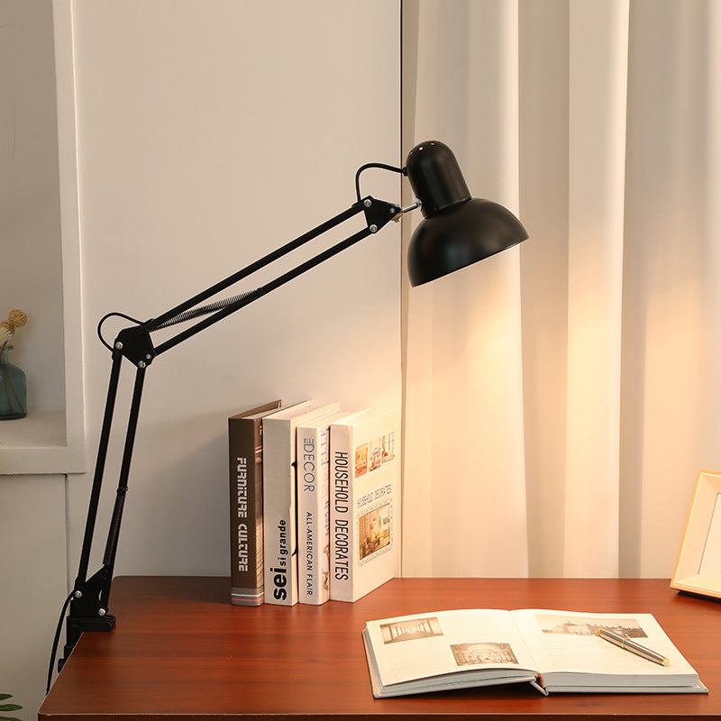 Lampada da Tavolo Retrattile a Braccio Lungo in Stile Moderno Minimalista in ABS con 1 Luce per Camera da Letto