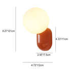 Soffitto a Parete in Resina Stile Macaron Minimalista Moderno con Sfera di Vetro 1 Luce