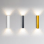 Applique da Parete Moderna Minimalista Rotonda in Alluminio con 2 Luci per Camera da Letto