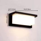 Lampada da Parete Moderna Rettangolare LED con Sensore da Esterno Impermeabile