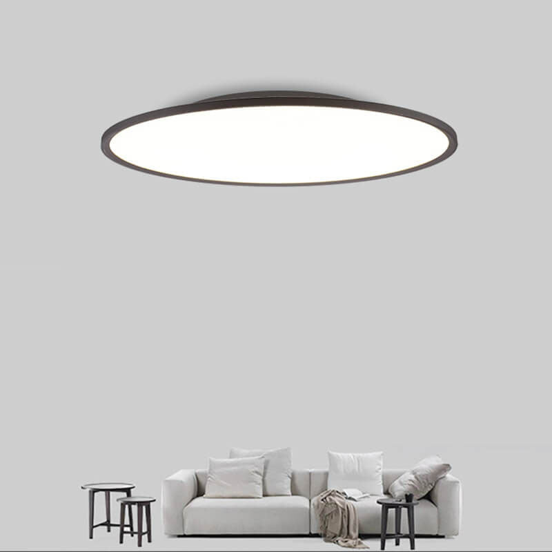 Lampada da soffitto LED a incasso con paralume rotondo in acrilico e alluminio, stile moderno minimalista per soggiorno
