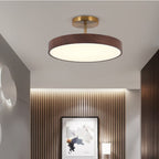 Luce a LED rotonda semi-incassata in legno minimalista giapponese Wabi-sabi