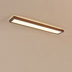 Lampada da soffitto LED rettangolare minimalista giapponese in noce