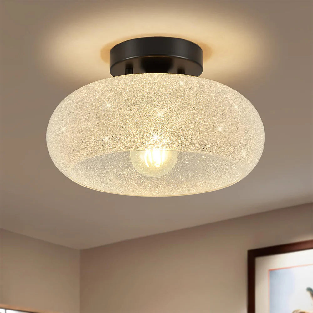Lampada da Soffitto a Sfera di Vetro Classica