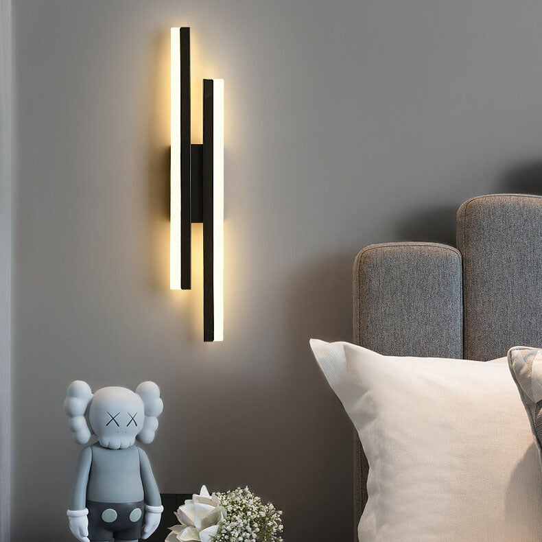 Lampada da parete LED in ferro acrilico con linee minimaliste moderne