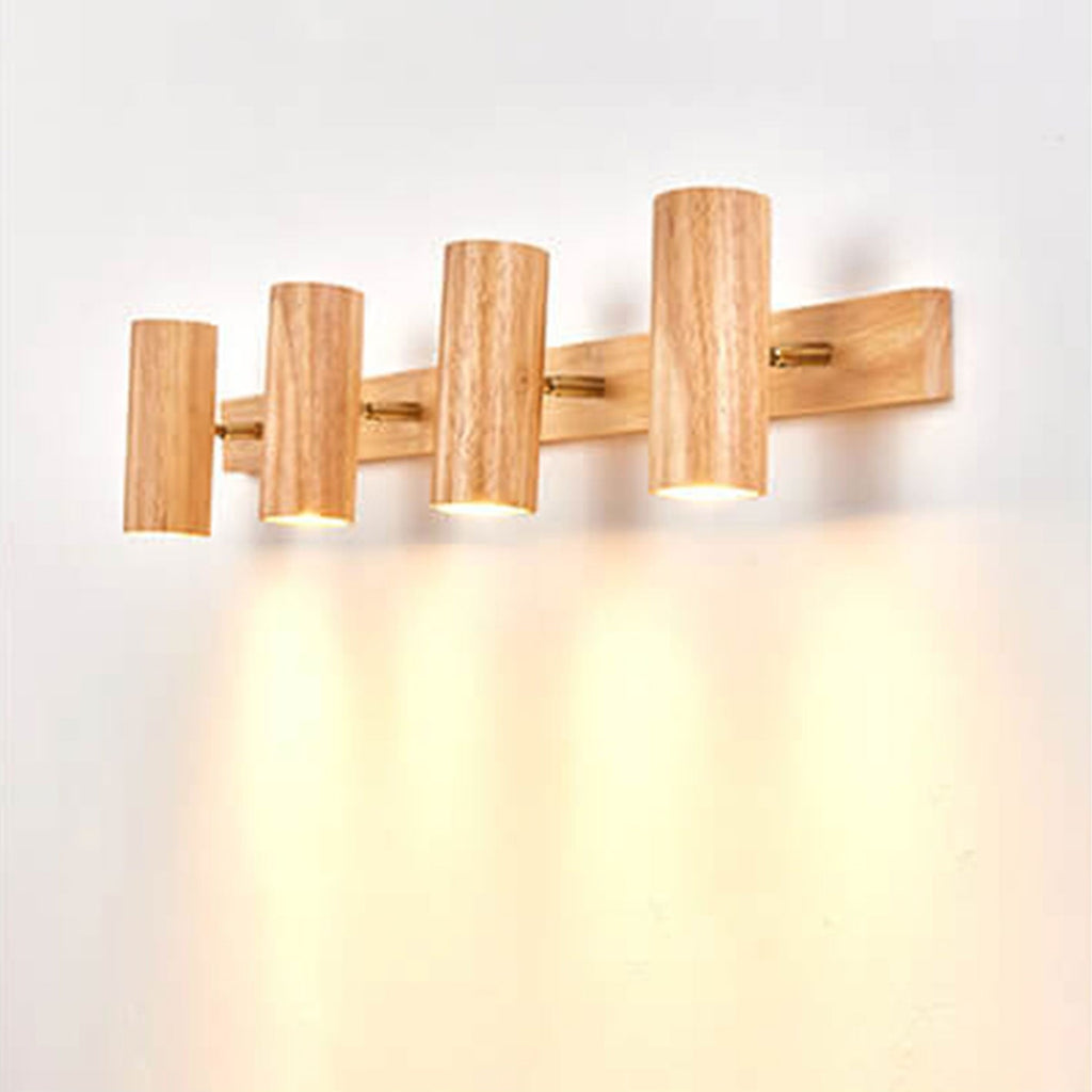 Faretto da Parete in Legno Moderno Minimalista 1/2/3 Luci