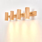 Faretto da Parete in Legno Moderno Minimalista 1/2/3 Luci