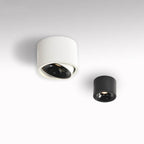 Faretto rotondo in alluminio minimalista moderno, regolabile, a LED, montato a soffitto per soggiorno