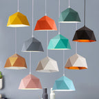 Moderna Lampada a Sospensione in Ferro Geometrica a Rombo con 1 Luce