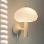 Applique da Parete Lampada a Sospensione Moderna in Ferro e Vetro Bianco Latte Nordico per Camera da Letto