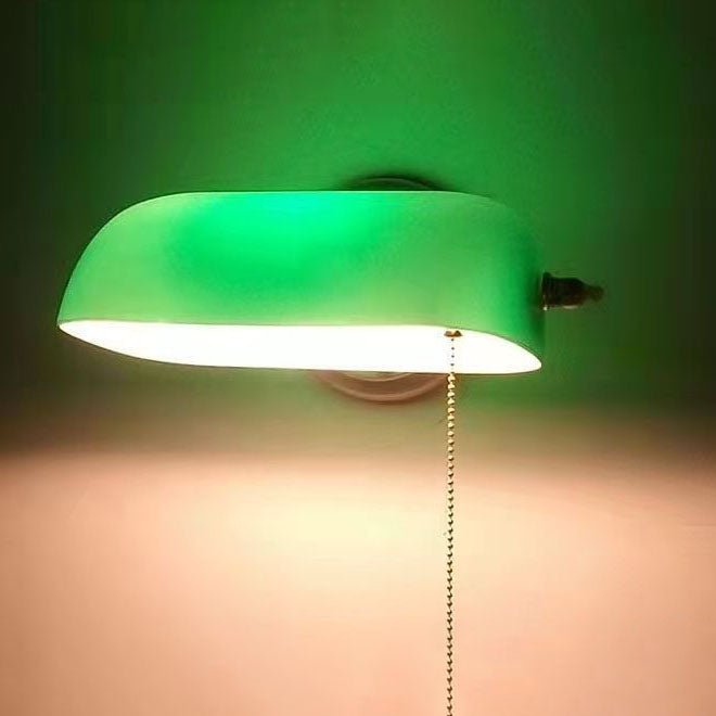 Applique da Parete Tradizionale Vintage in Vetro e Ferro con Cerniera a 1 Luce per Soggiorno