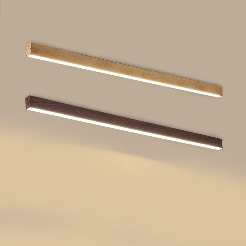 Moderna Lampada da Soffitto LED a Incasso in Alluminio con Venature di Legno