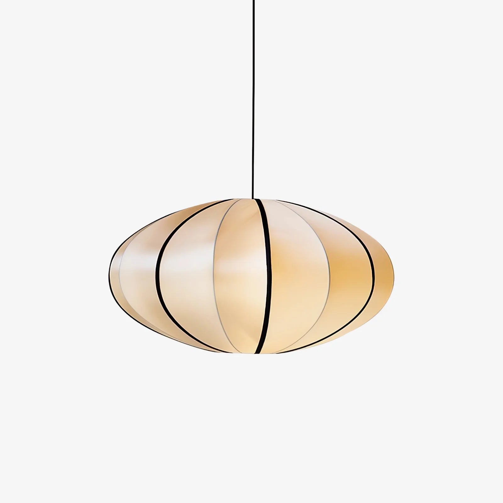 Lampada a sospensione in carta ovale classica