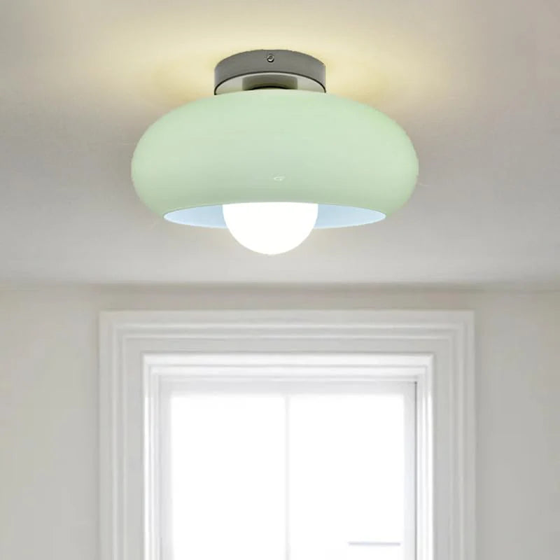 Lampada da soffitto in vetro rotonda classica