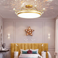 Lampada da soffitto semi-incassata in ferro acrilico LED a corona creativa contemporanea per bambini