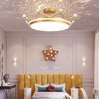 Lampada da soffitto semi-incassata in ferro acrilico LED a corona creativa contemporanea per bambini