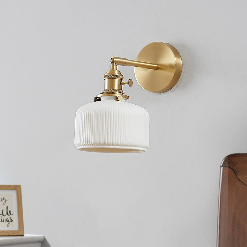 Lampada da parete a 1 luce in ceramica a strisce minimalista moderna