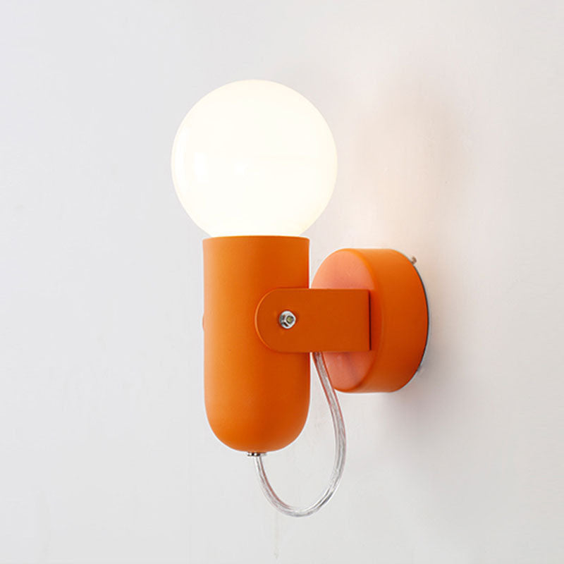 Applique da Parete Circolare a Colore Solido Creativo Nordic con 1 Luce