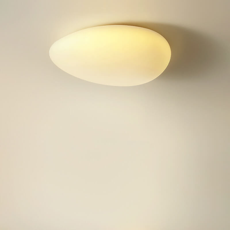 Lampadario a soffitto LED con paralume in PE a ciottoli minimalista nordico