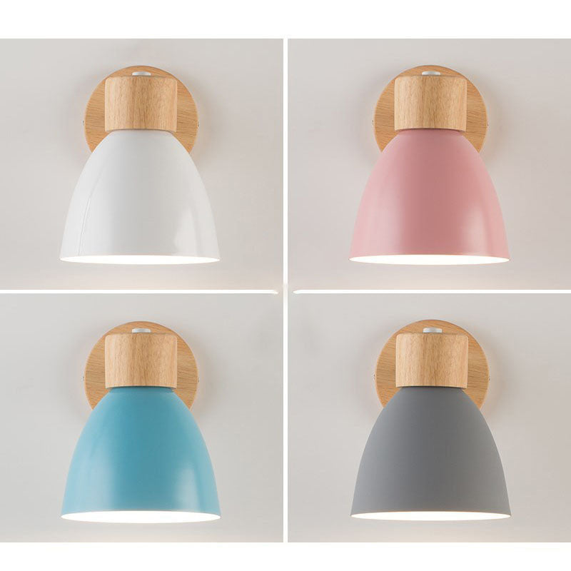 Applique a parete LED in legno a cono moderno minimalista | 1 luce