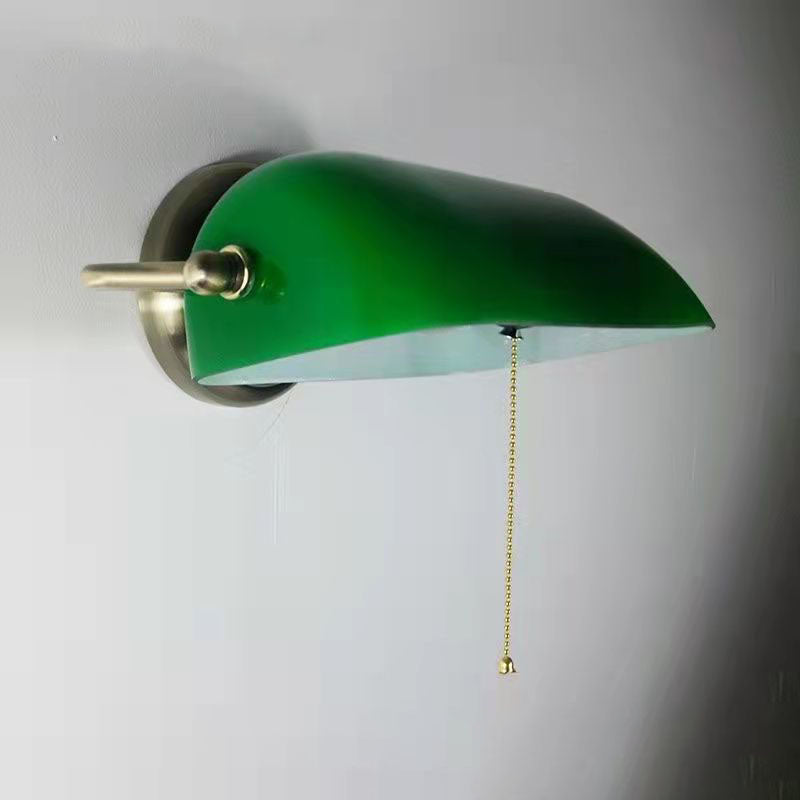 Applique da Parete Tradizionale Vintage in Vetro e Ferro con Cerniera a 1 Luce per Soggiorno