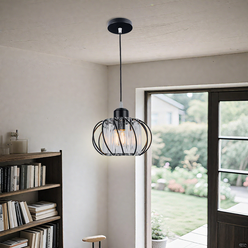Moderna Lampada a Sospensione Globulare in Vetro Nordic Semplice