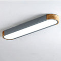 Lampada da soffitto metallica moderna a forma ovale allungata