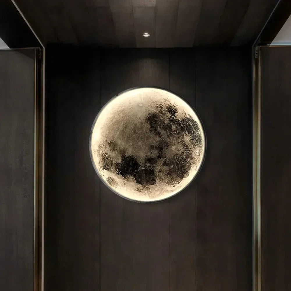 LunaGlow - Lampada da parete a LED minimalista a forma di luna per un'atmosfera accogliente