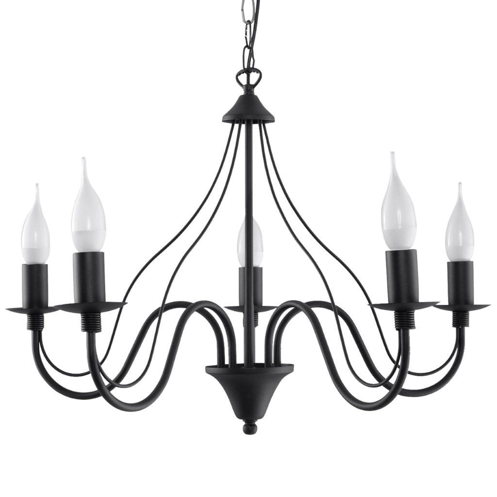 Candelabro nero Kroonluchter MINERWA 5