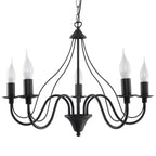 Candelabro nero Kroonluchter MINERWA 5