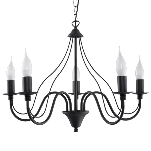 Candelabro nero Kroonluchter MINERWA 5
