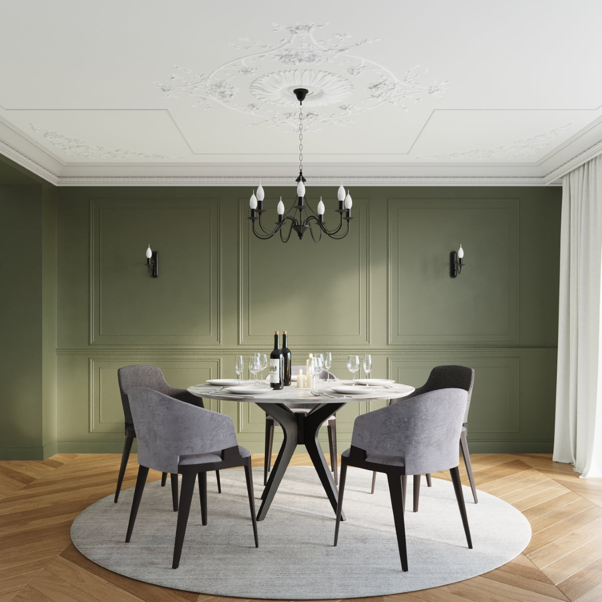 Candelabro nero Kroonluchter MINERWA 5
