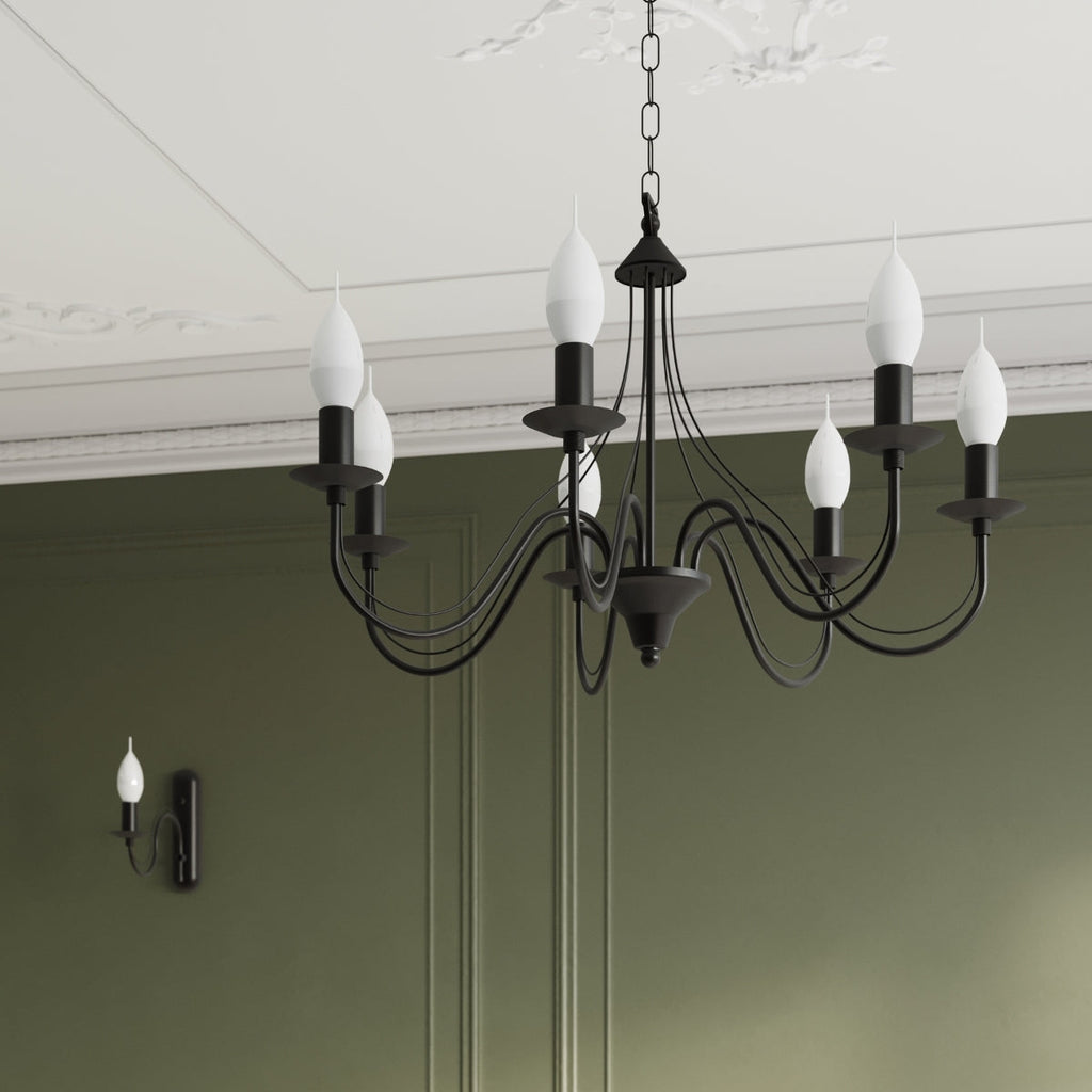 Candelabro nero Kroonluchter MINERWA 5