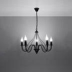Candelabro nero Kroonluchter MINERWA 5