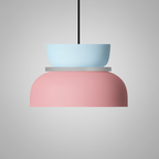 Lampada a sospensione a cupola a doppio tono in lega di zinco nordica LED 1 luce